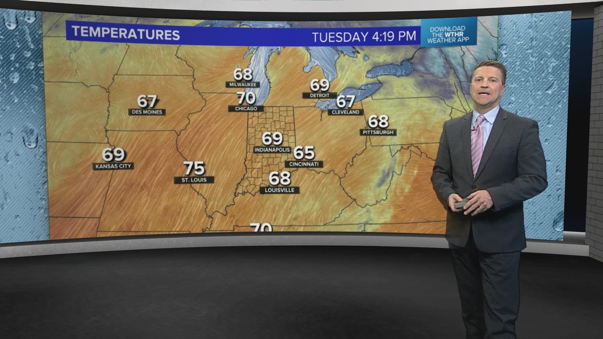 Near 70° today, Wednesday, and Thursday with much colder air this time next week.