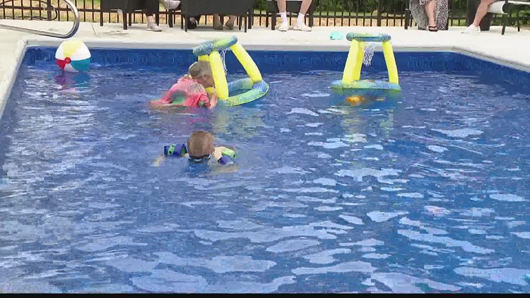 See the new pool donated to an Indy grandma following her backyard disaster