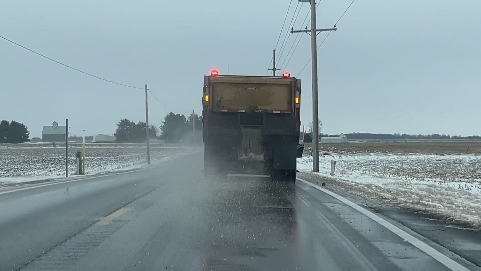 Most of central Indiana will receive a glaze up to 0.10 inches of ice.