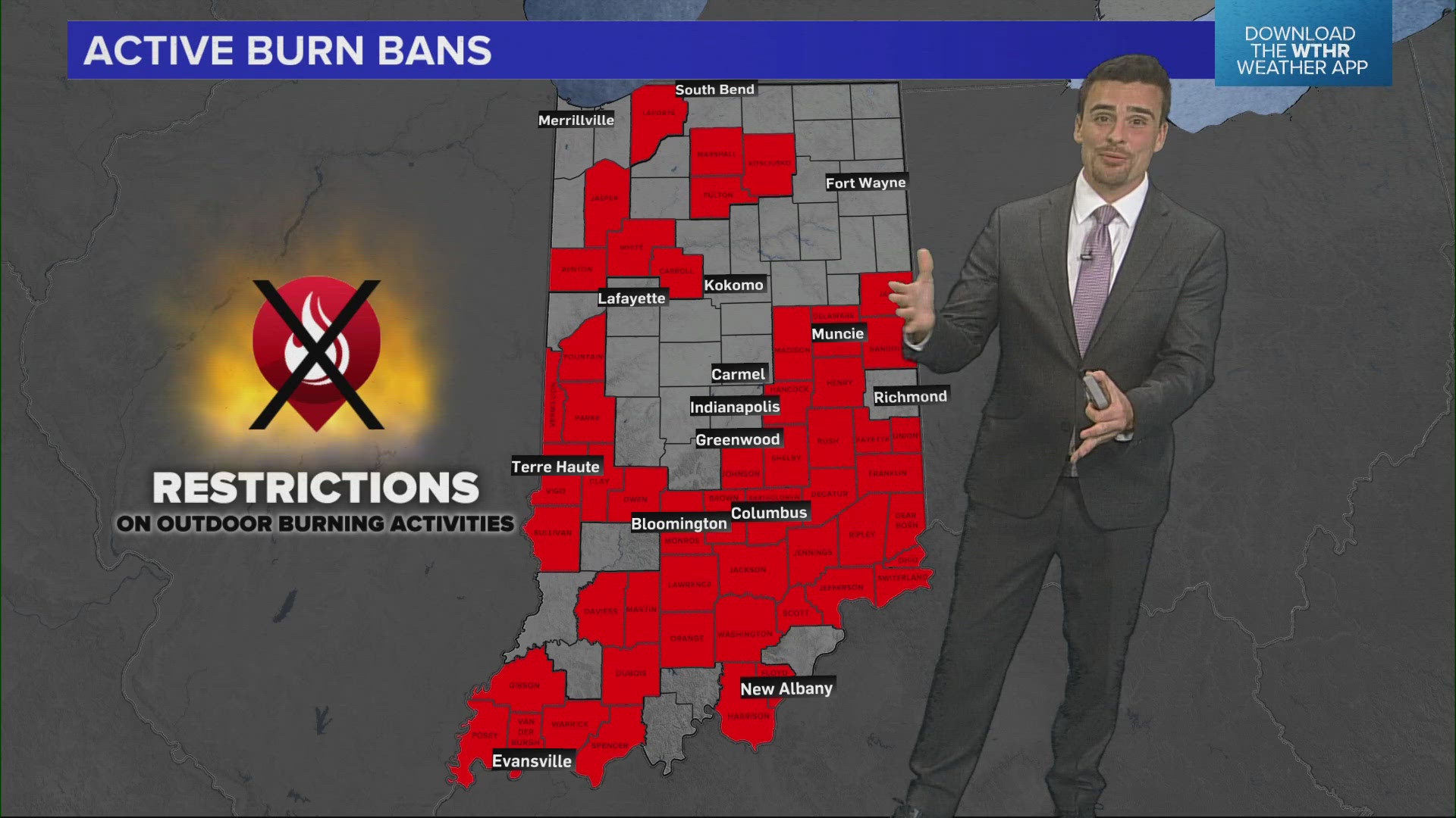 Several communities across the state are under active burn bans.