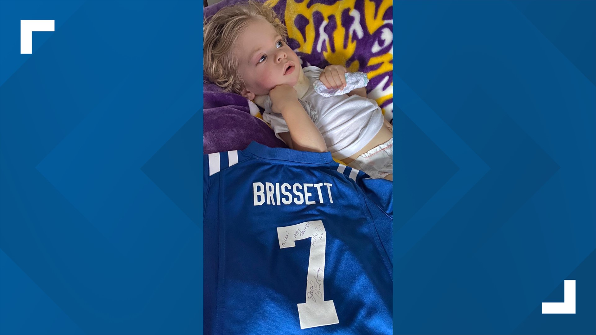 A local toddler got a special surprise from the Indianapolis Colts Saturday.