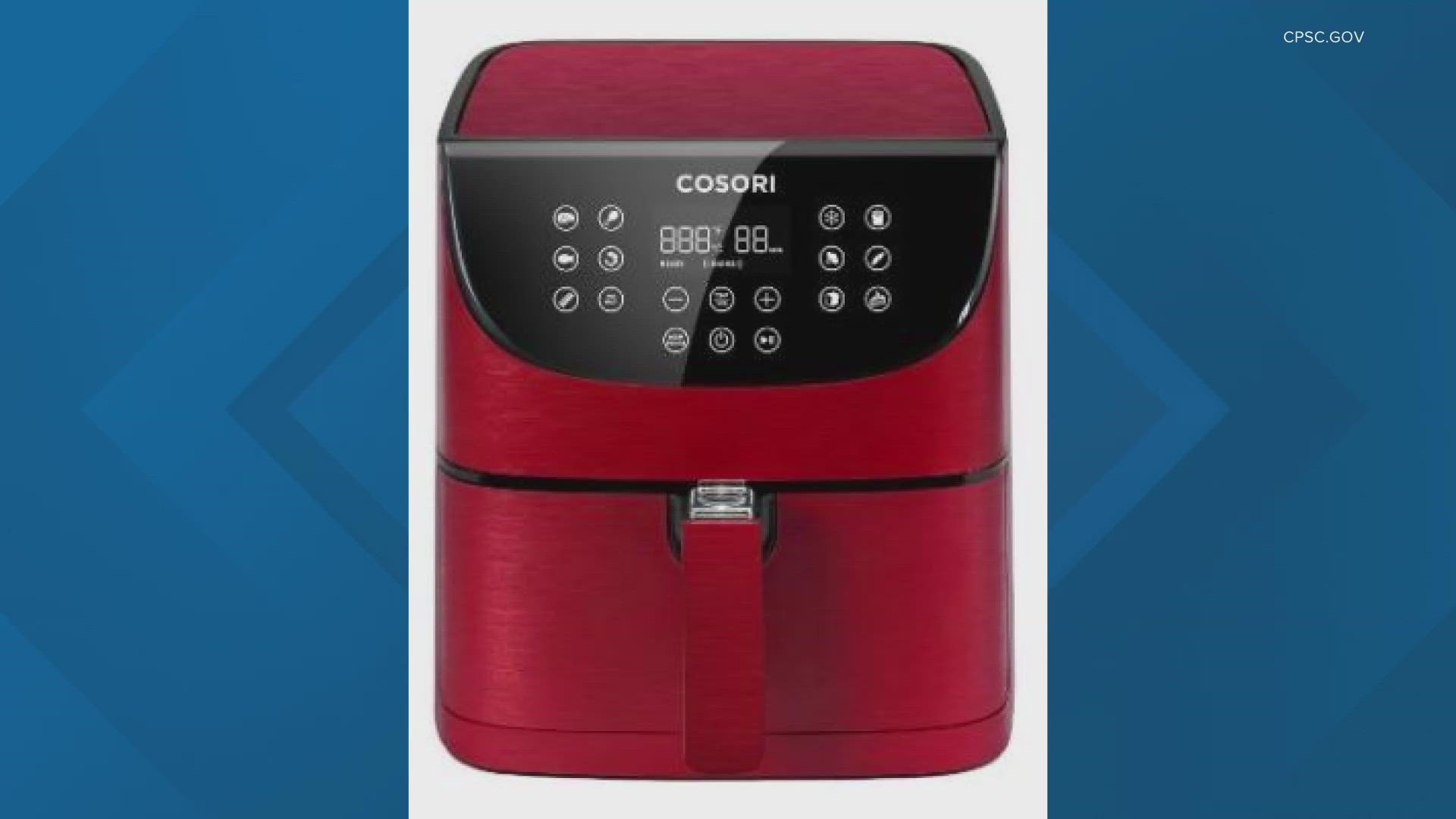 Cosori air fryers recalled over fire, burn risk