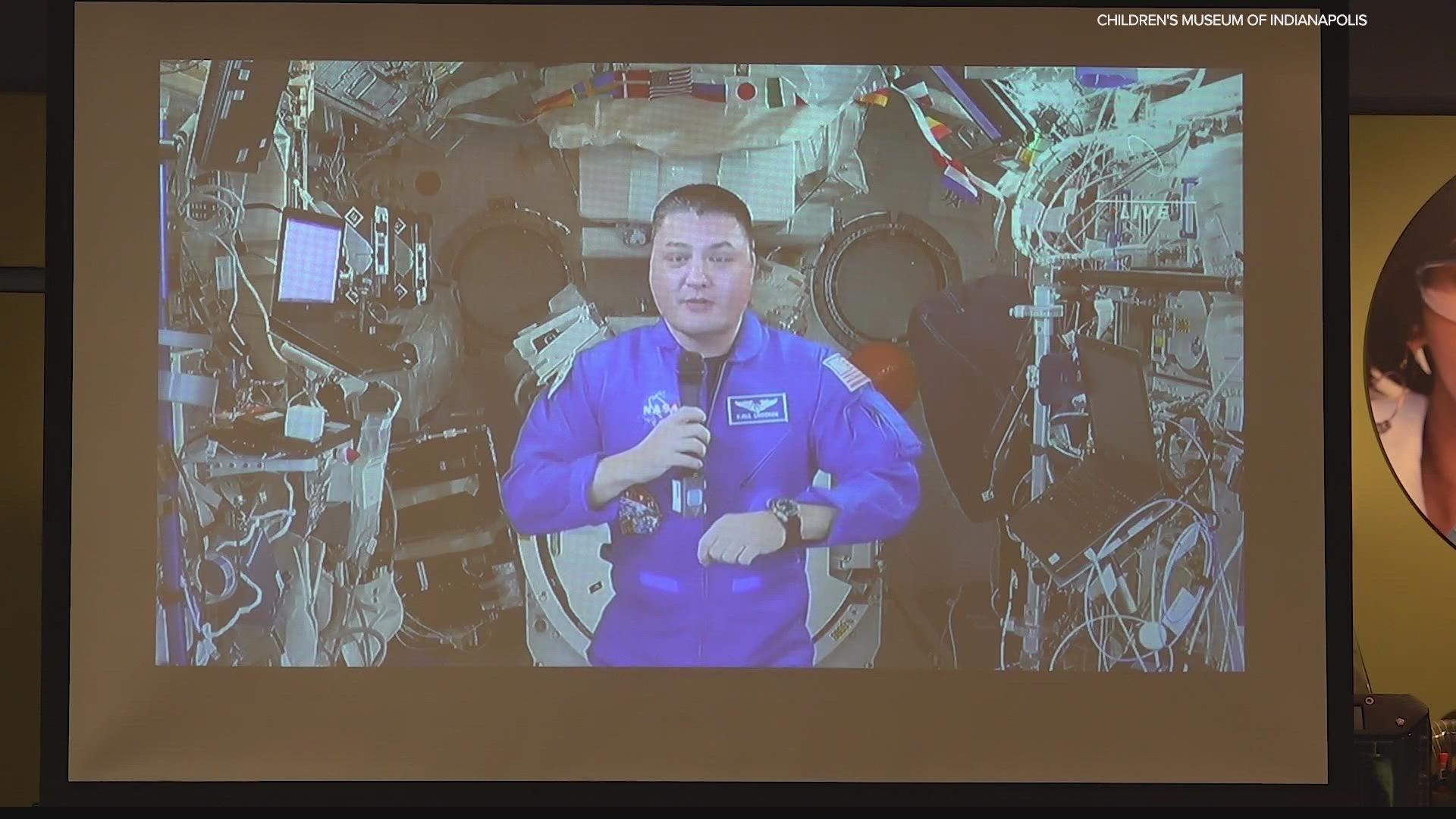 Kids at the Children's Museum of Indianapolis got to ask questions of NASA SpaceX Crew-4 mission commander Dr. Kjell Lindgren Tuesday.