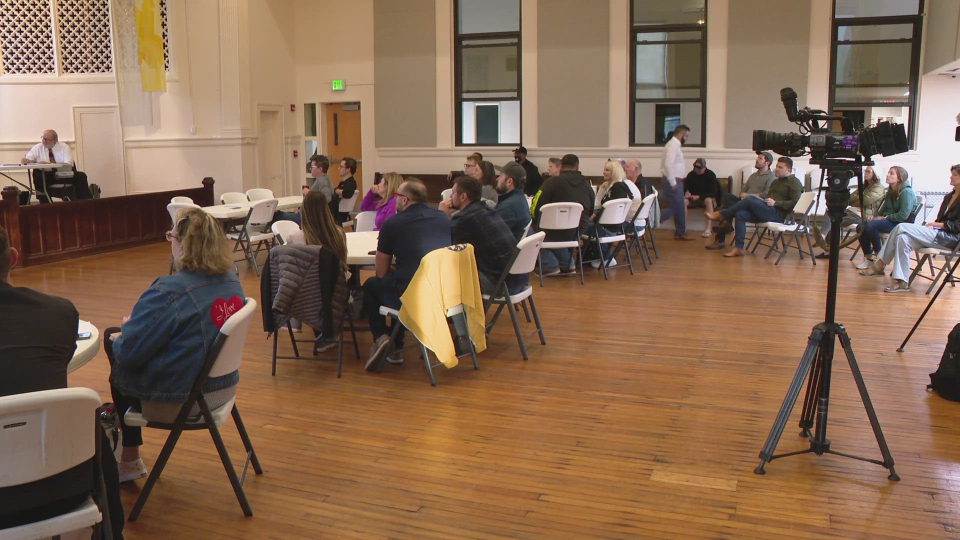 Residents of a Fountain Square neighborhood took part in a public hearing Wednesday.