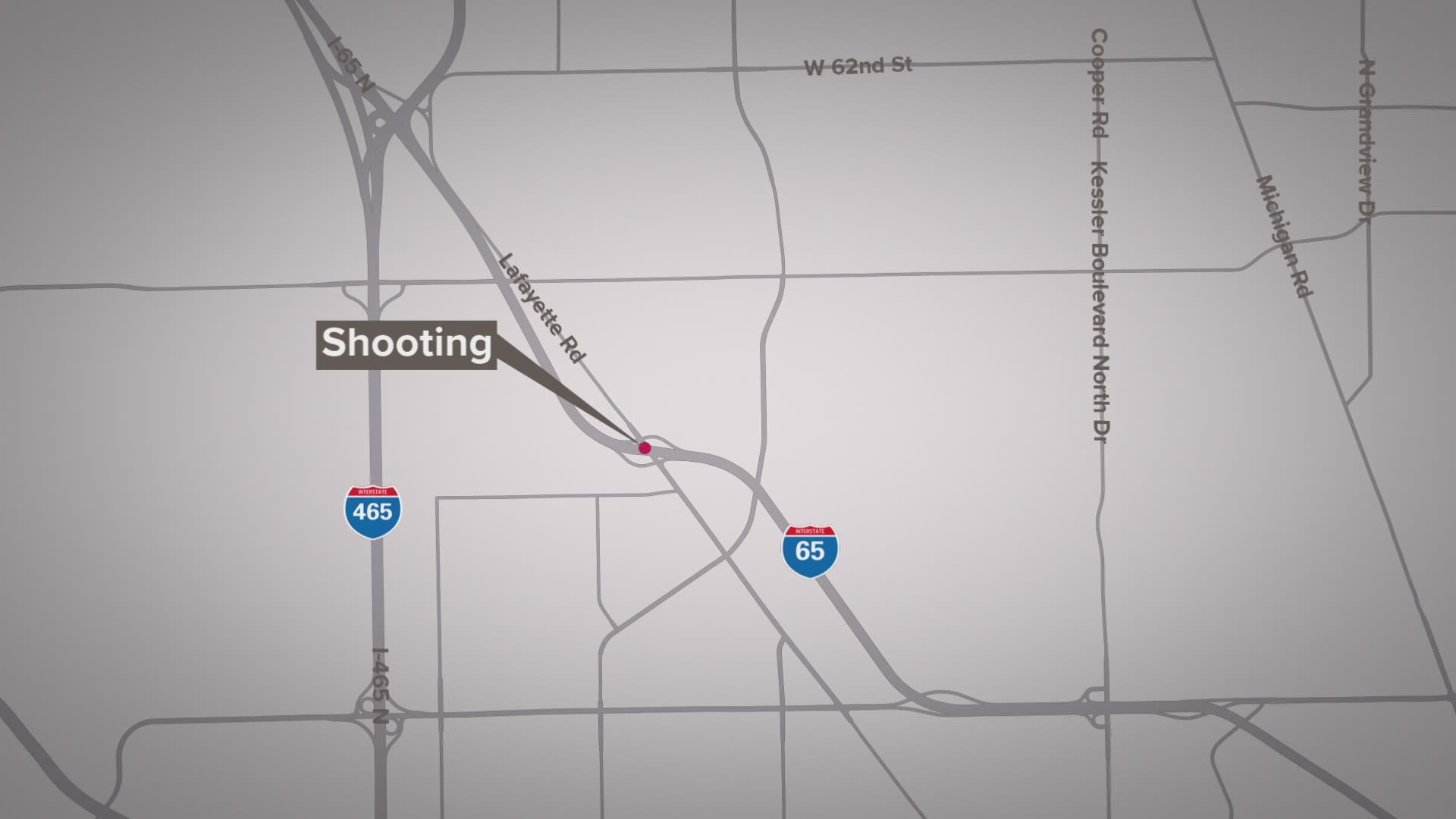 Initial investigation by IMPD determined that the shooting happened on I-65 near Lafayette Road.