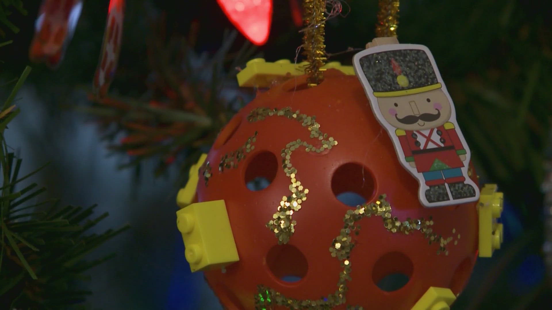 Sherry Kubalsky is repurposing cracked pickleballs and bedazzling them into holiday ornaments. 