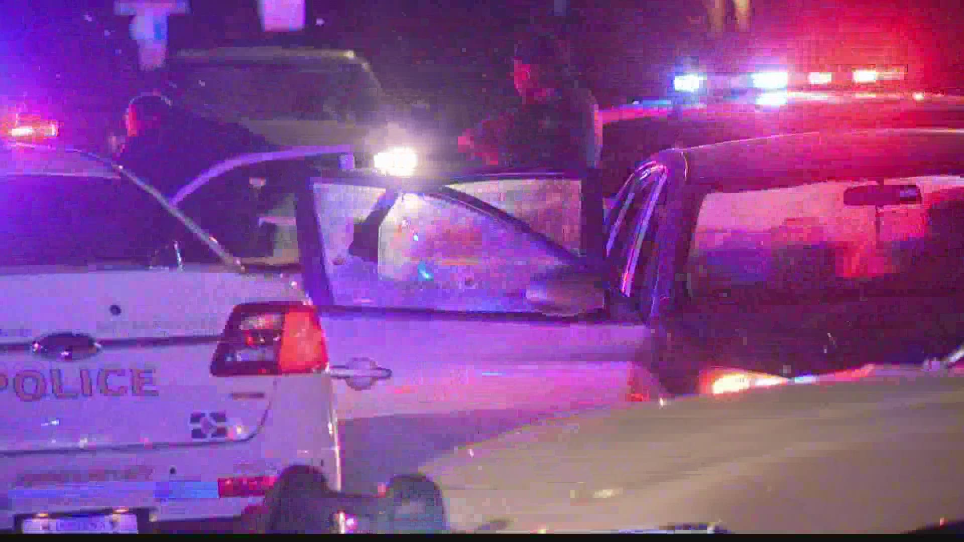 Four people were shot in a car Saturday night on Sherman Dr.