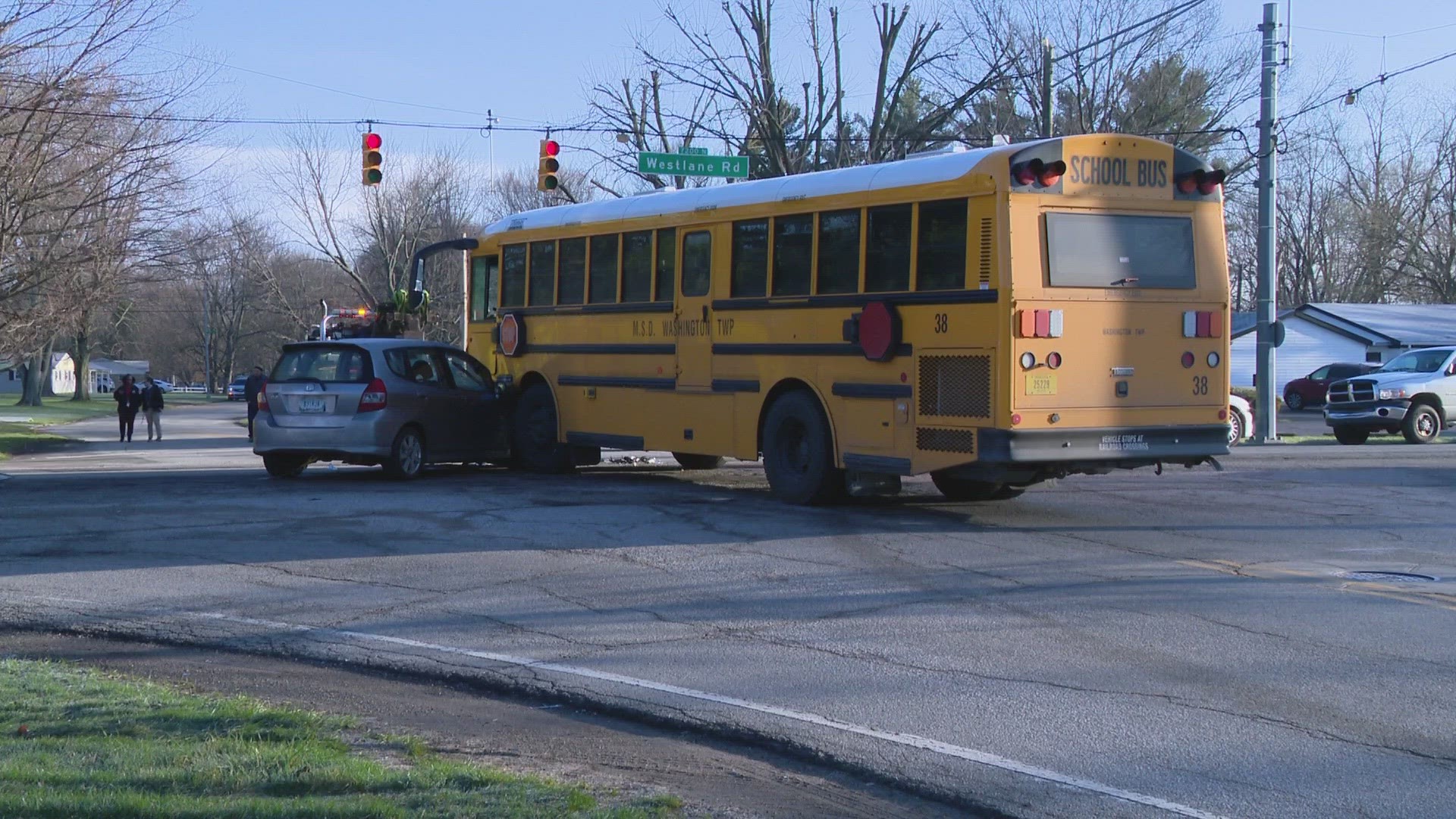 It happened near Westlane road and Grandview drive just after 8:00 this morning.