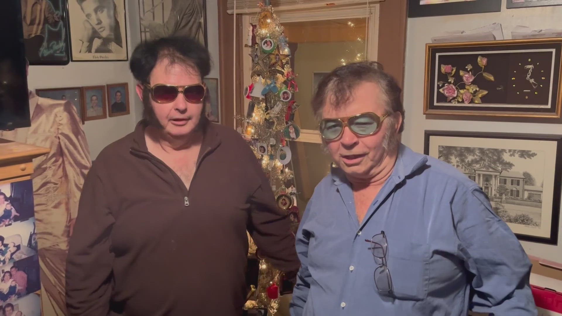 Brothers Danny and David may be the biggest Elvis fans in Indianapolis and their Christmas display dedicated to "The King" stands as proof.