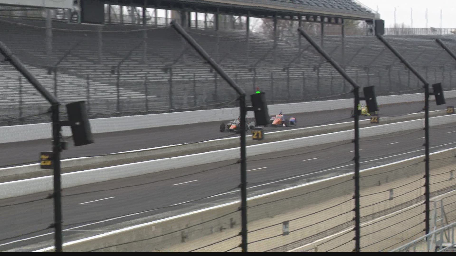 Several drivers took to the track Friday to test new technology.