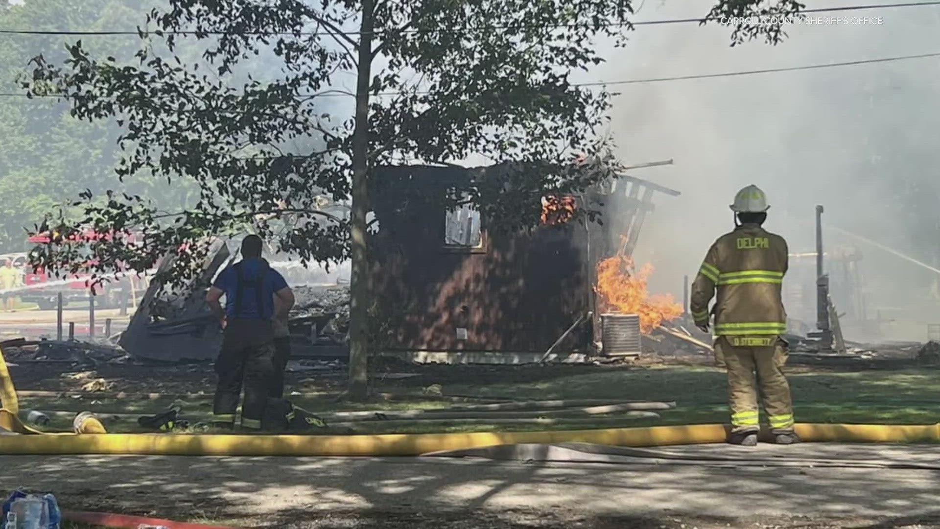The fire was reported around 3:45 p.m. Tuesday in the 1200 block of Smith Avenue, near West North Washington and North 9th streets.