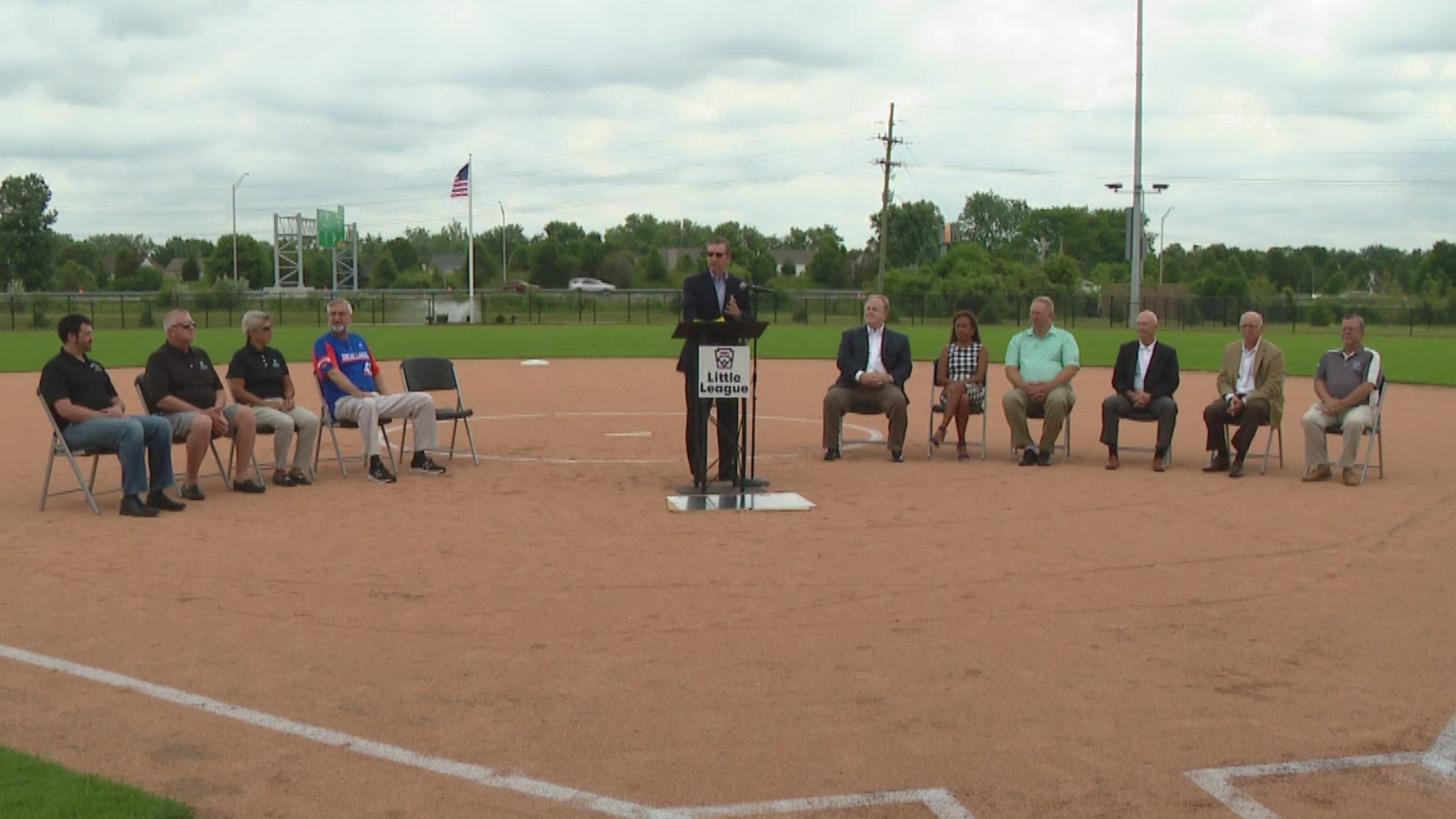 Gov. Holcomb attended Saturday's ribbon-cutting and opening game.