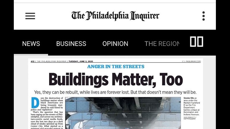 Philadelphia Paper Apologizes For Headline Riffing On Black Lives Matter Wthr Com