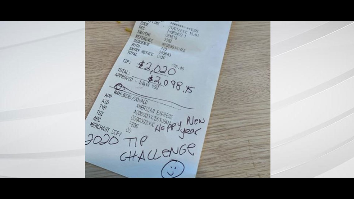 IHOP server gets 2,020 tip from Donnie Wahlberg on New Year's Day