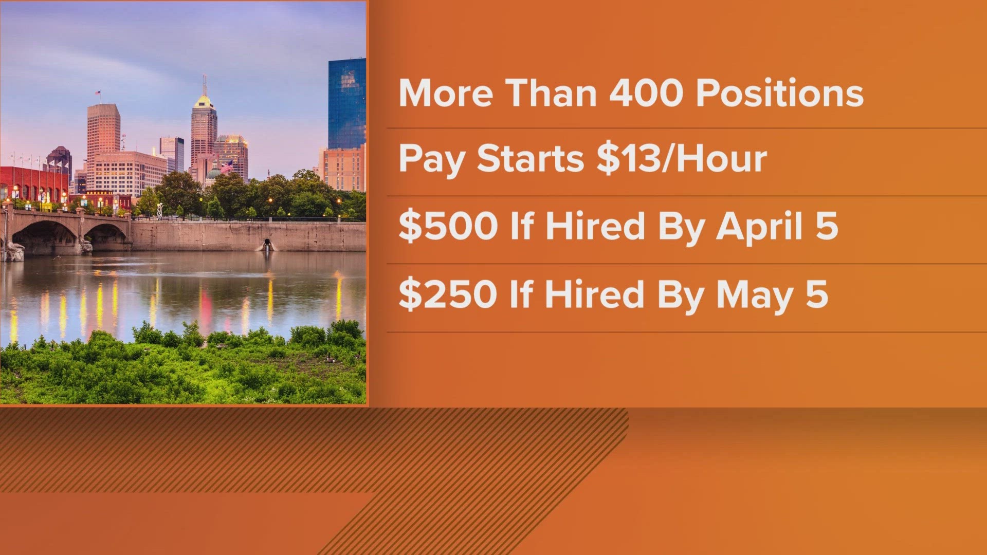 For the $500 early bird sign-on bonus, candidates must submit all hiring paperwork and be registered for all required trainings by April 5, 2024.