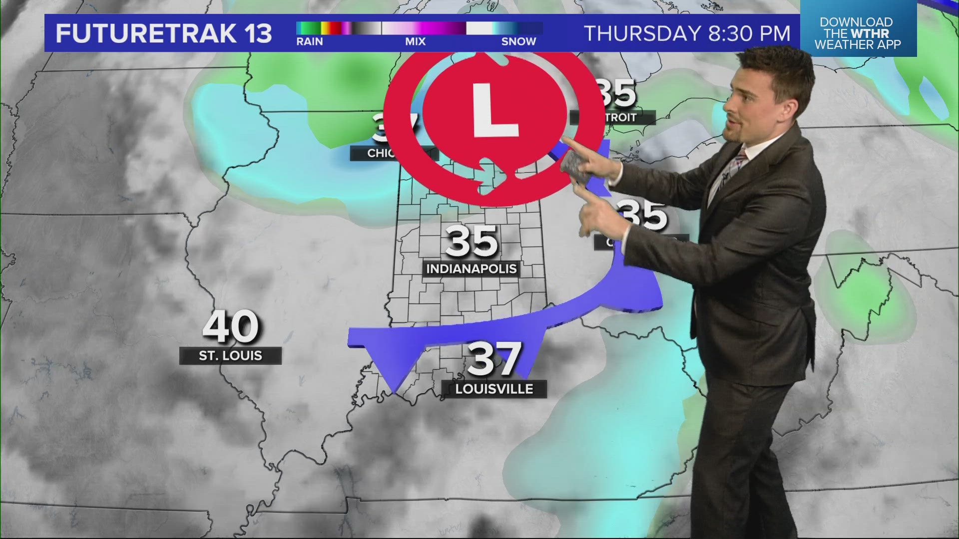 13News meteorologist Matt Standridge is taking a look at the potential for the first snow of the season in central Indiana later this week.