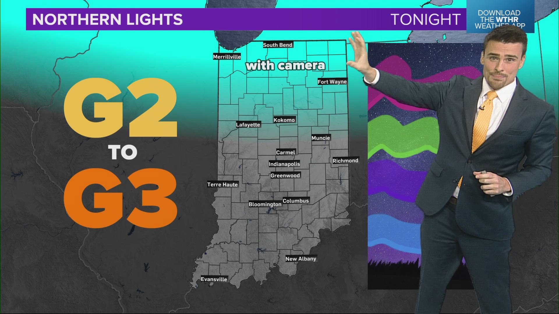 We are tracking a weaker solar storm tonight. However a quick spike could increase visibility across Indiana.