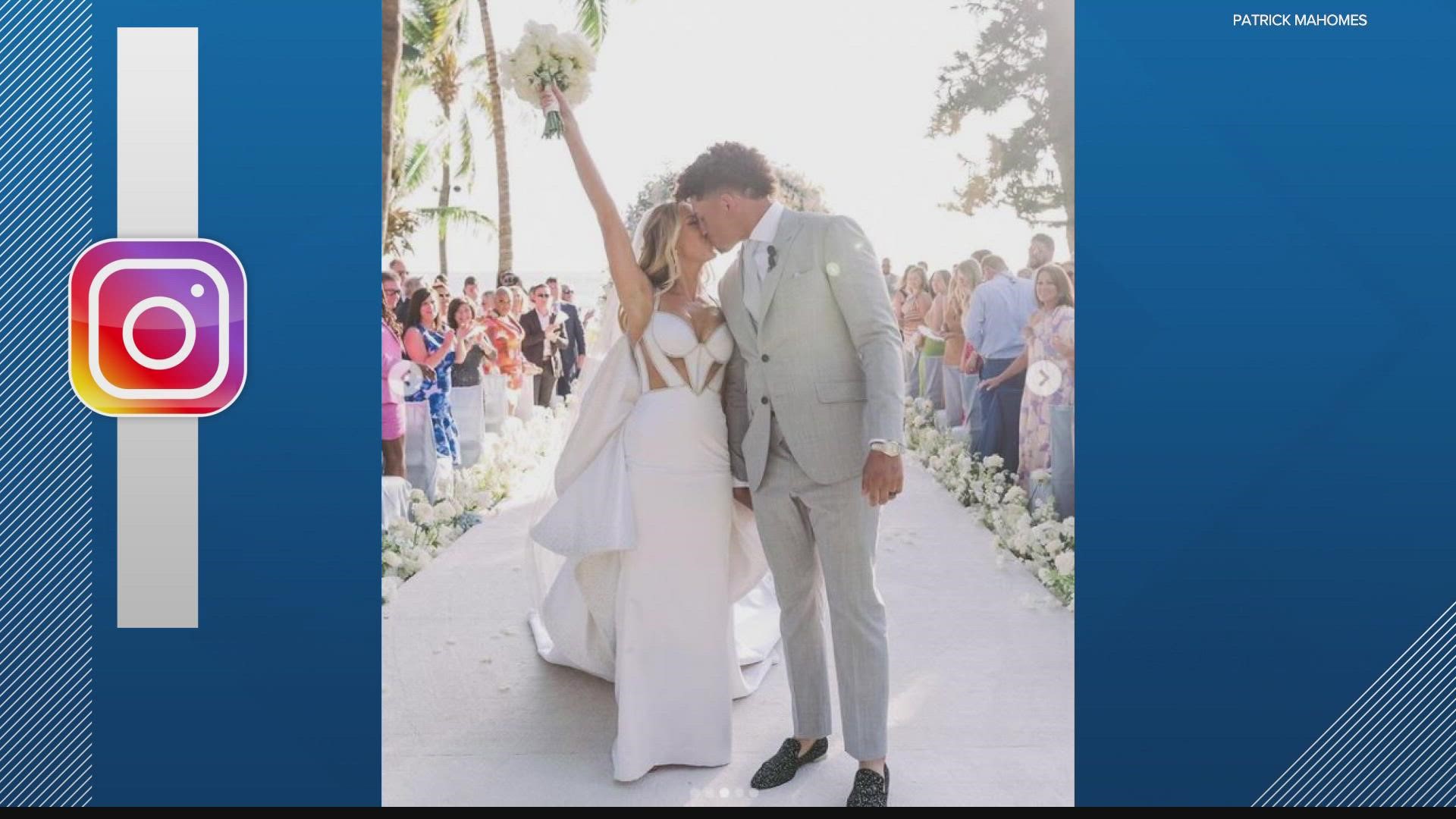 Patrick Mahomes marries high school sweetheart Brittany Matthews