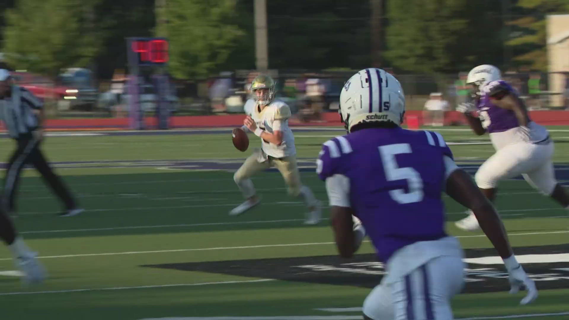 Highlights from Cathedral's 24-6 win over defending Class 6A state champions Ben Davis and Westfield's 34-28 win over Center Grove.