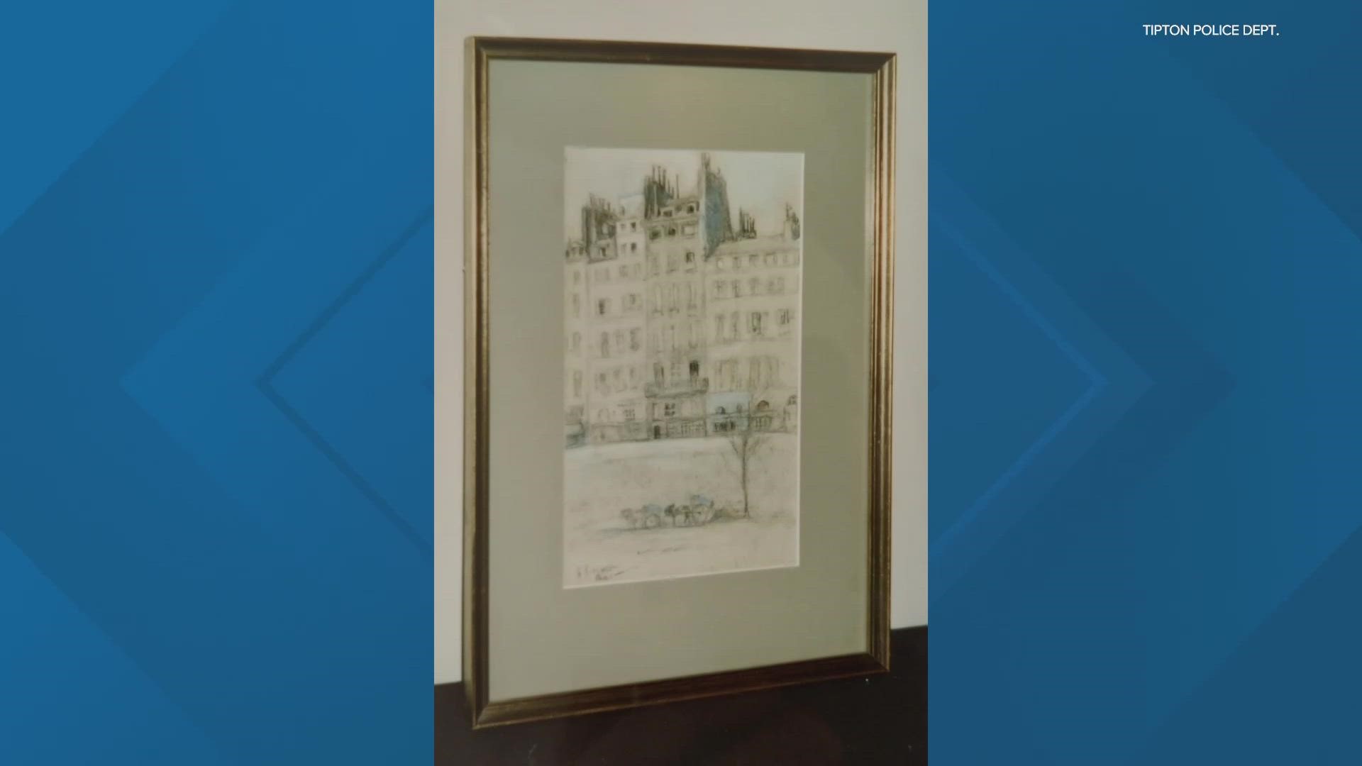 The painting was created in 1920 by Hoosier artist Glenn Cooper Henshaw and is valued at more than $1,000.