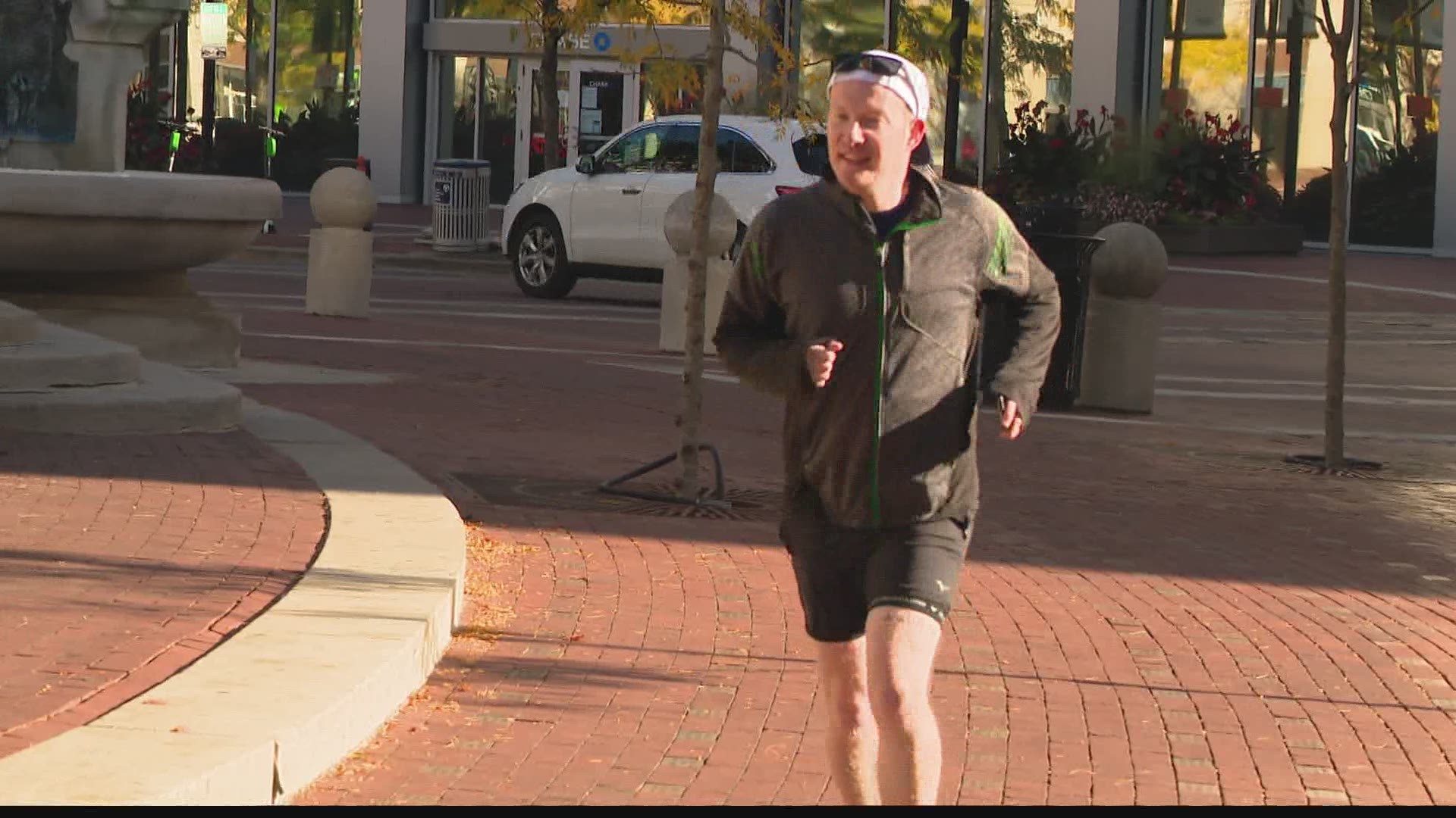 A man has turned to running to take care of his mental health during the pandemic.