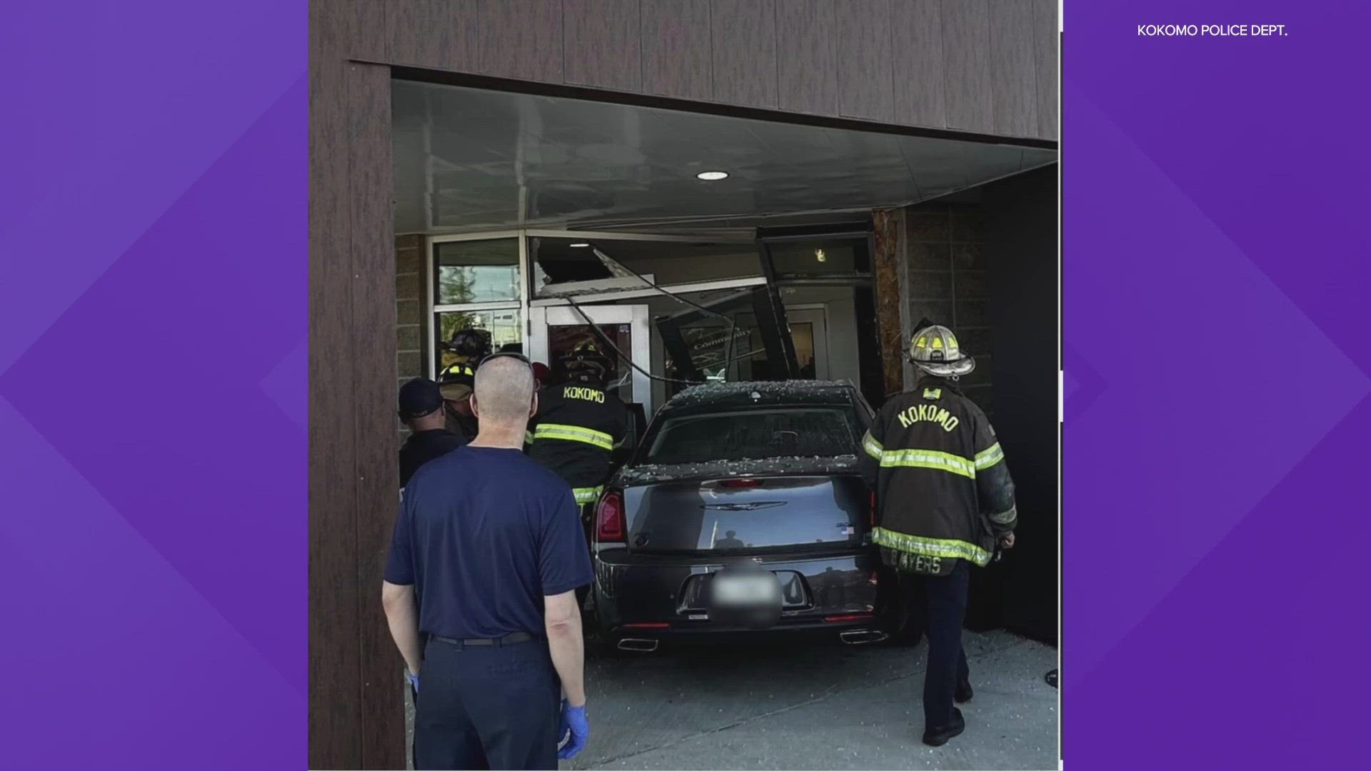 Kokomo Police said the car crashed into Solidarity Community Federal Credit Union around 9 a.m. Wednesday morning. No one was injured, but the branch is now closed.