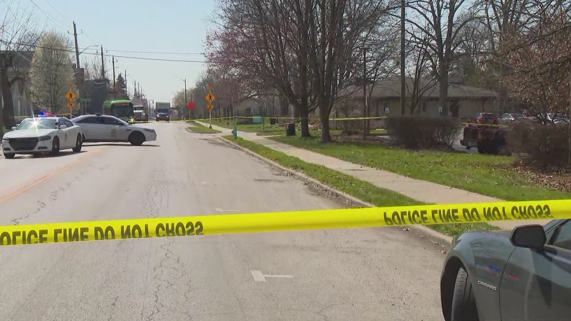 The incident happened shortly before noon Friday in the 2500 block of Shelby Street on Indy's south side.