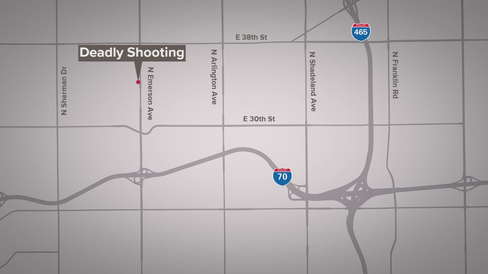 The shooting happened near East 34th Street and Emerson Avenue shortly before 11 p.m. Friday.