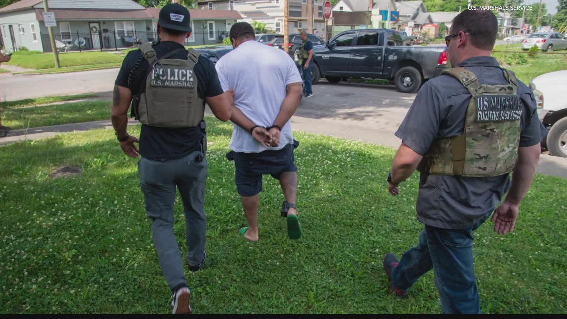 Indianapolis was among 10 cities selected for the operation that help make 60 local arrests of fugitives and alleged violent offenders.