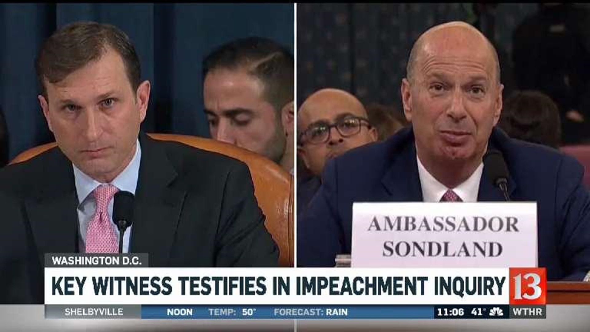 Key witness testifies in impeachment inquiry