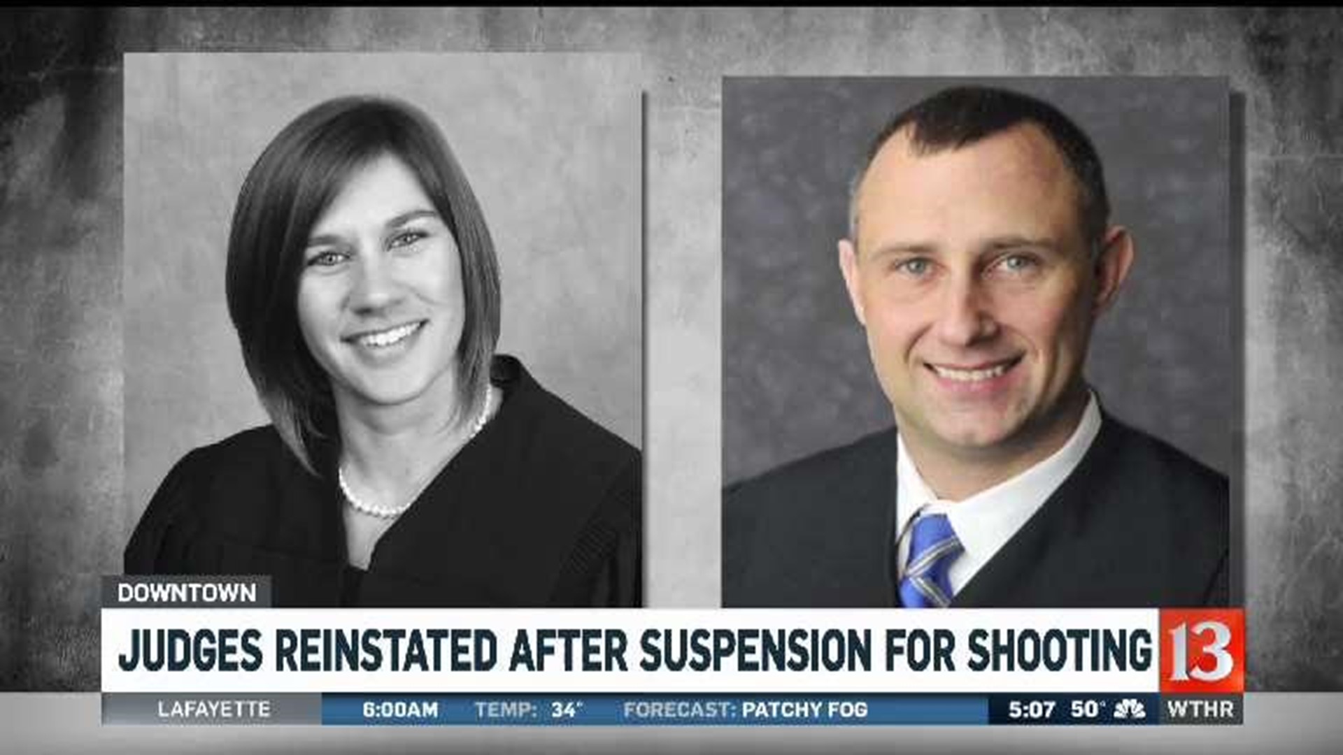 Judges reinstated after suspension for shooting