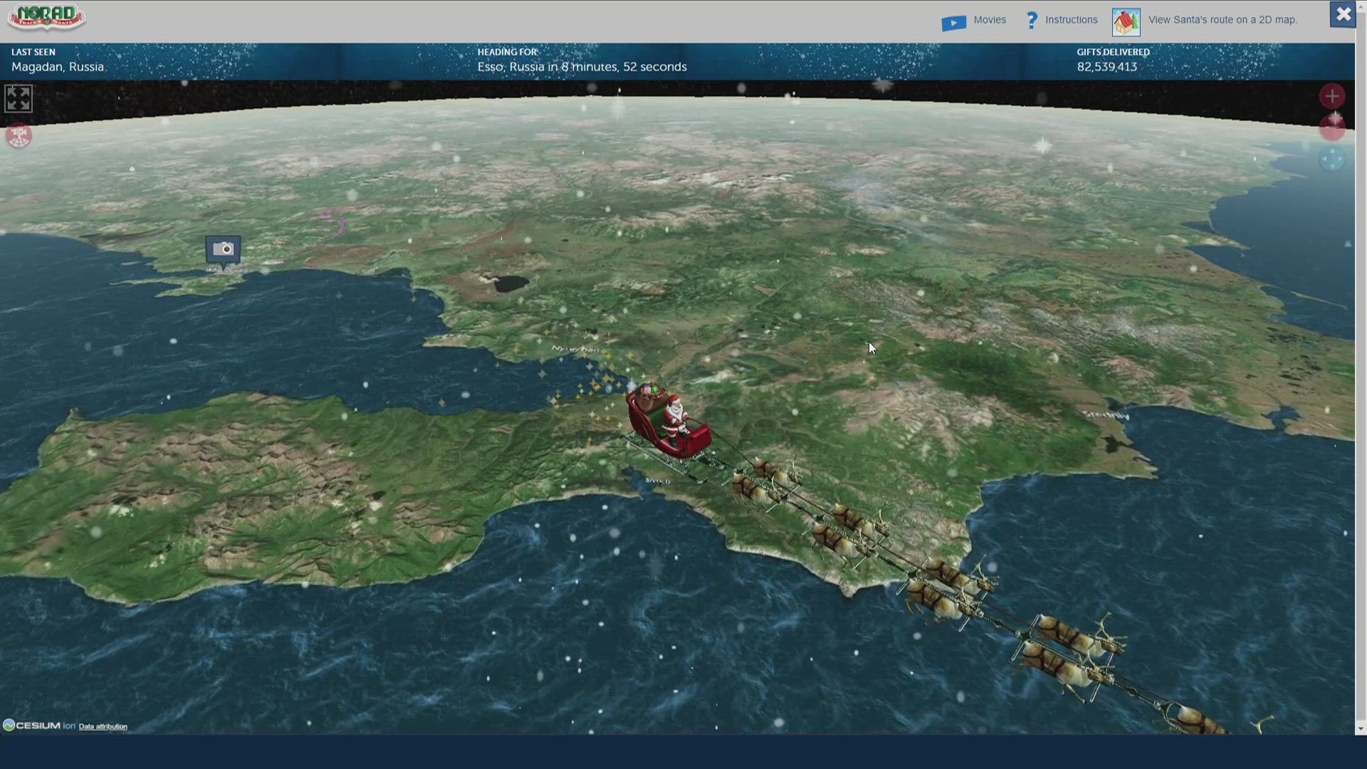 Santa tracker right now new arrivals