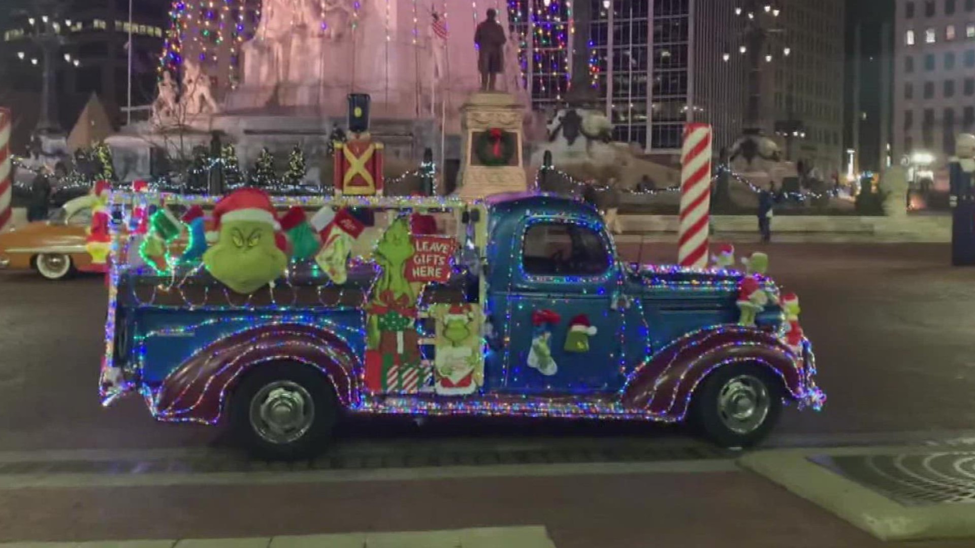 The brightly-decorated Chevrolet truck gets new additions every year.