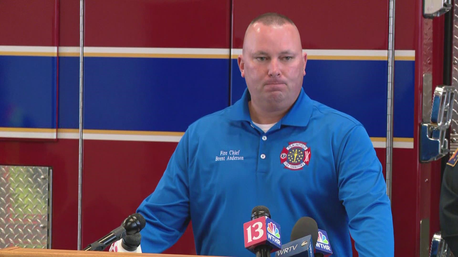 Plainfield Fire Department Chief Brent Anderson said the fire suppression system at the facility was working correctly at the time firefighters arrived.