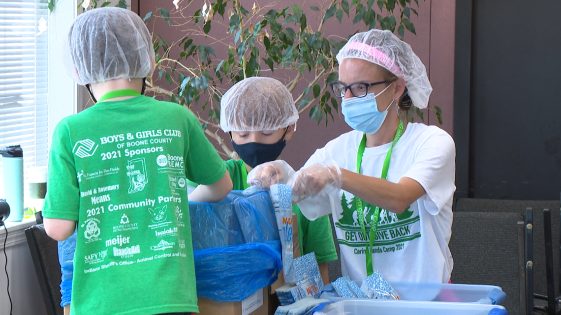 Children pack meals for those need at Boone County summer camp - Vimarsana News