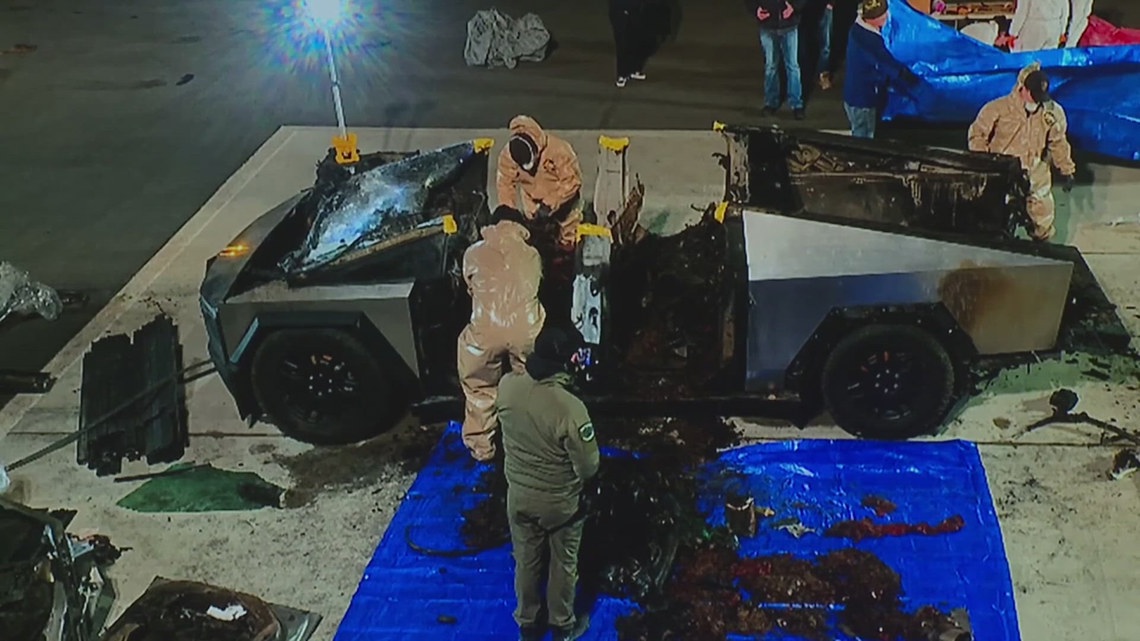 New video shows Tesla Cybertruck exploding in front of Las Vegas Trump ...