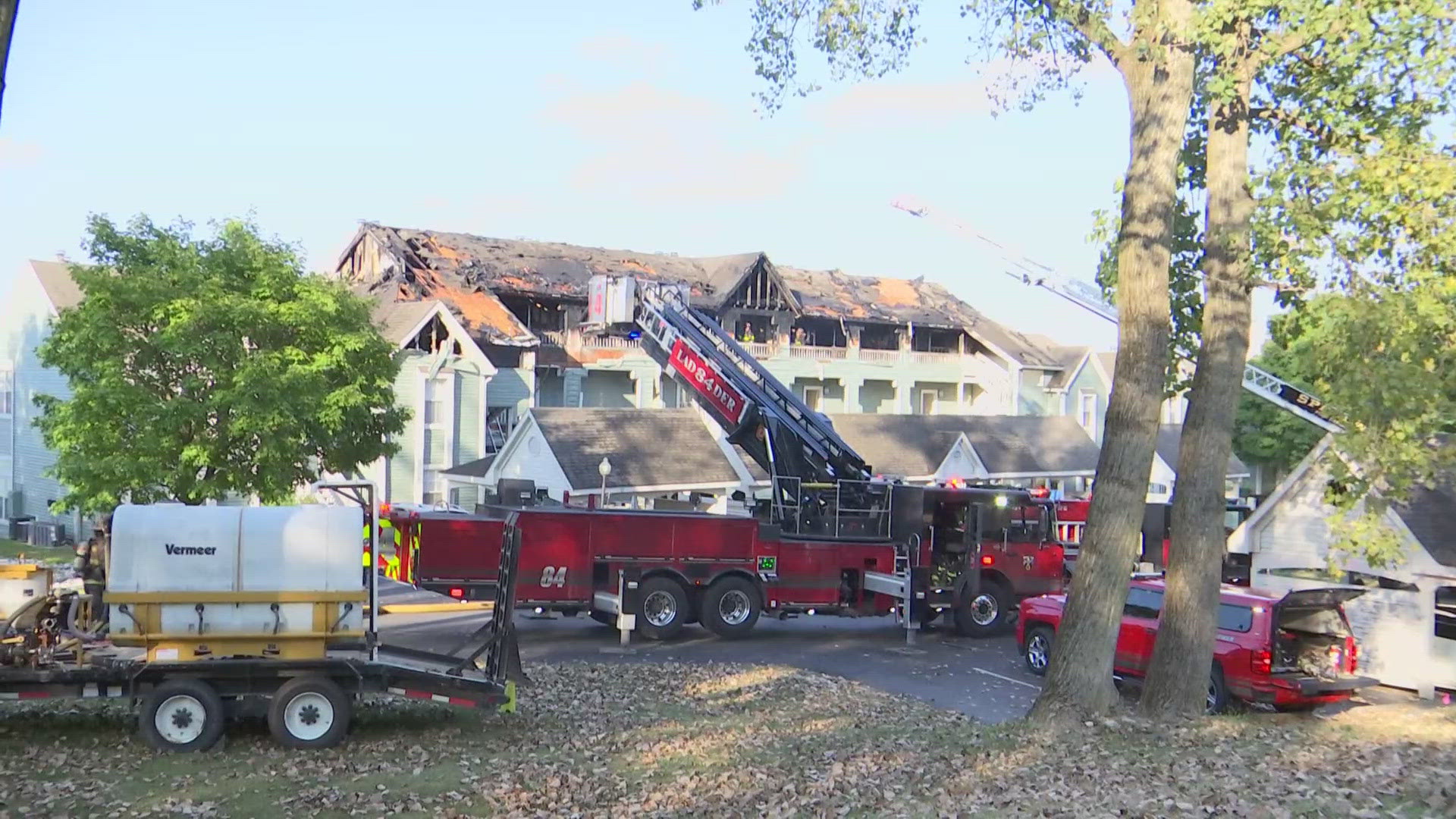 The blaze broke out around 5:30 p.m. Thursday at Island Club Apartments.