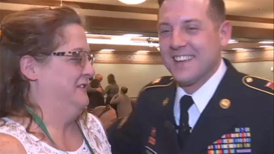 I'm nothing but proud': Army son surprises mom at nursing school graduation  | wthr.com