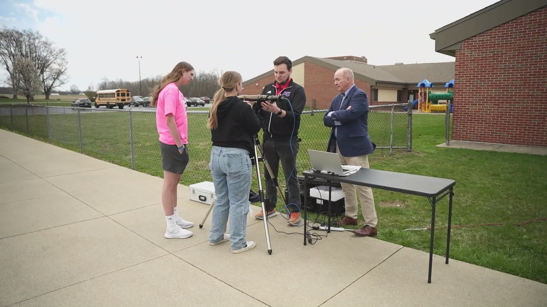 The school's astronomy class will be among a few groups with access to a special telescope for the event.