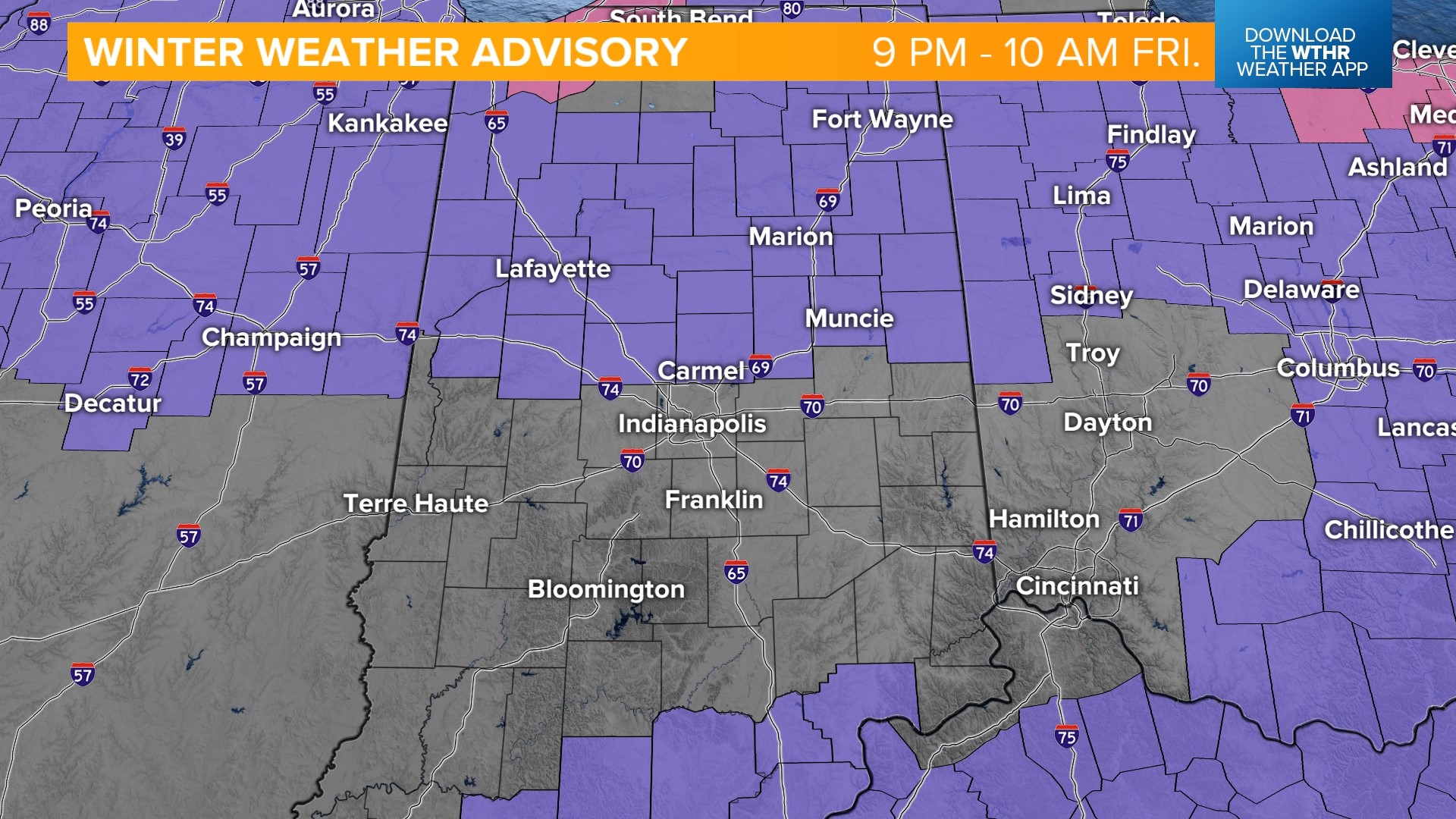 Latest timeline, totals of incoming snow system | Weather Blog | wthr.com