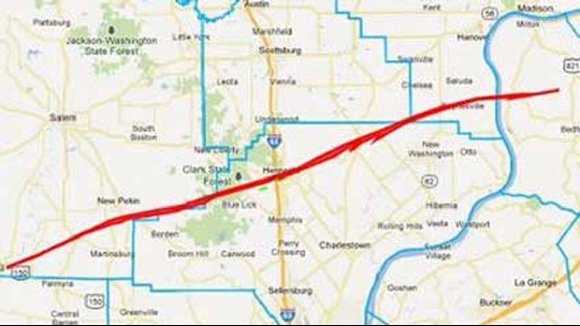 Single IndianaKentucky tornado killed 10, went 49 miles