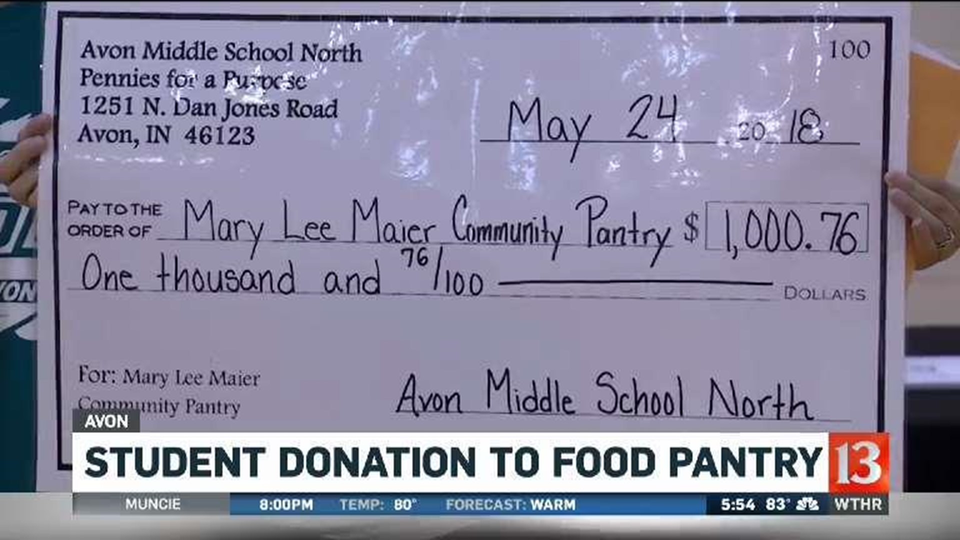 Students donate to food pantry