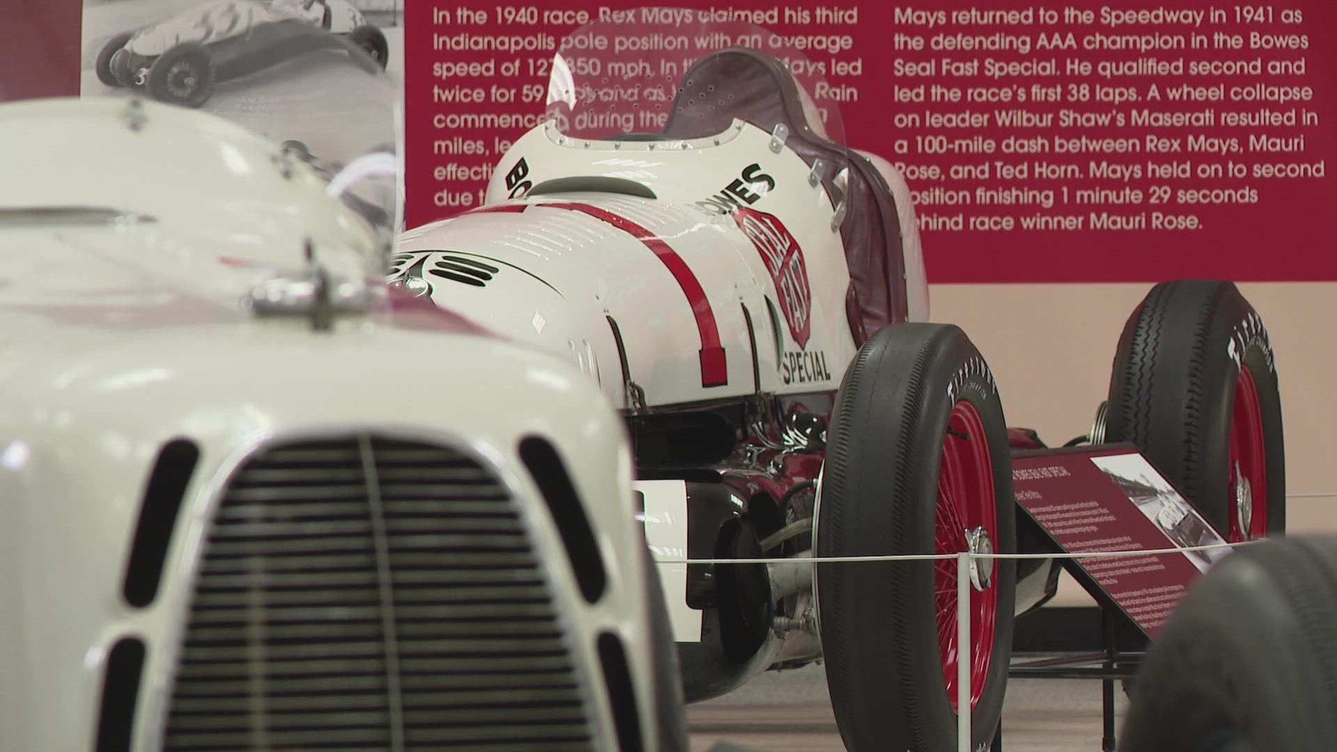 The exhibit focuses on drivers in the Indianapolis 500 who finished in second place.