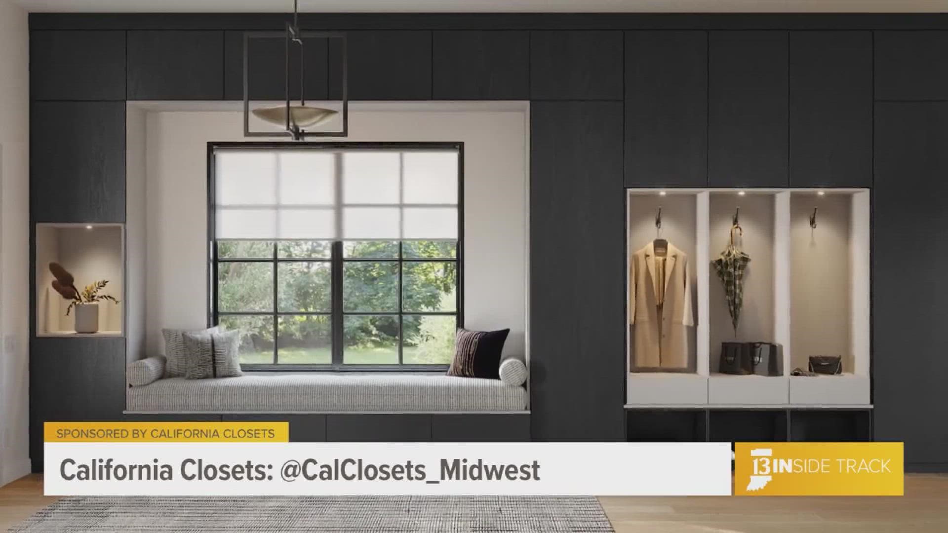 California Closets can help design other spaces including garages, pantries, mudrooms, offices, libraries, and, of course, closets.
