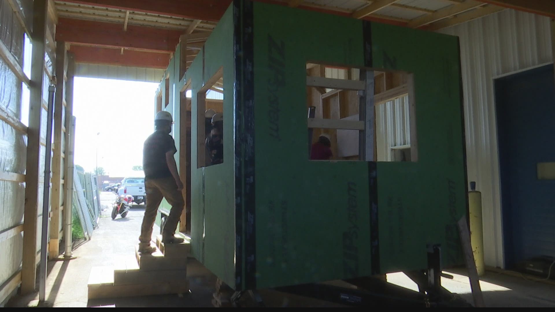 A group of students at Mooresville High School started work this year on a new project too large for a classroom.