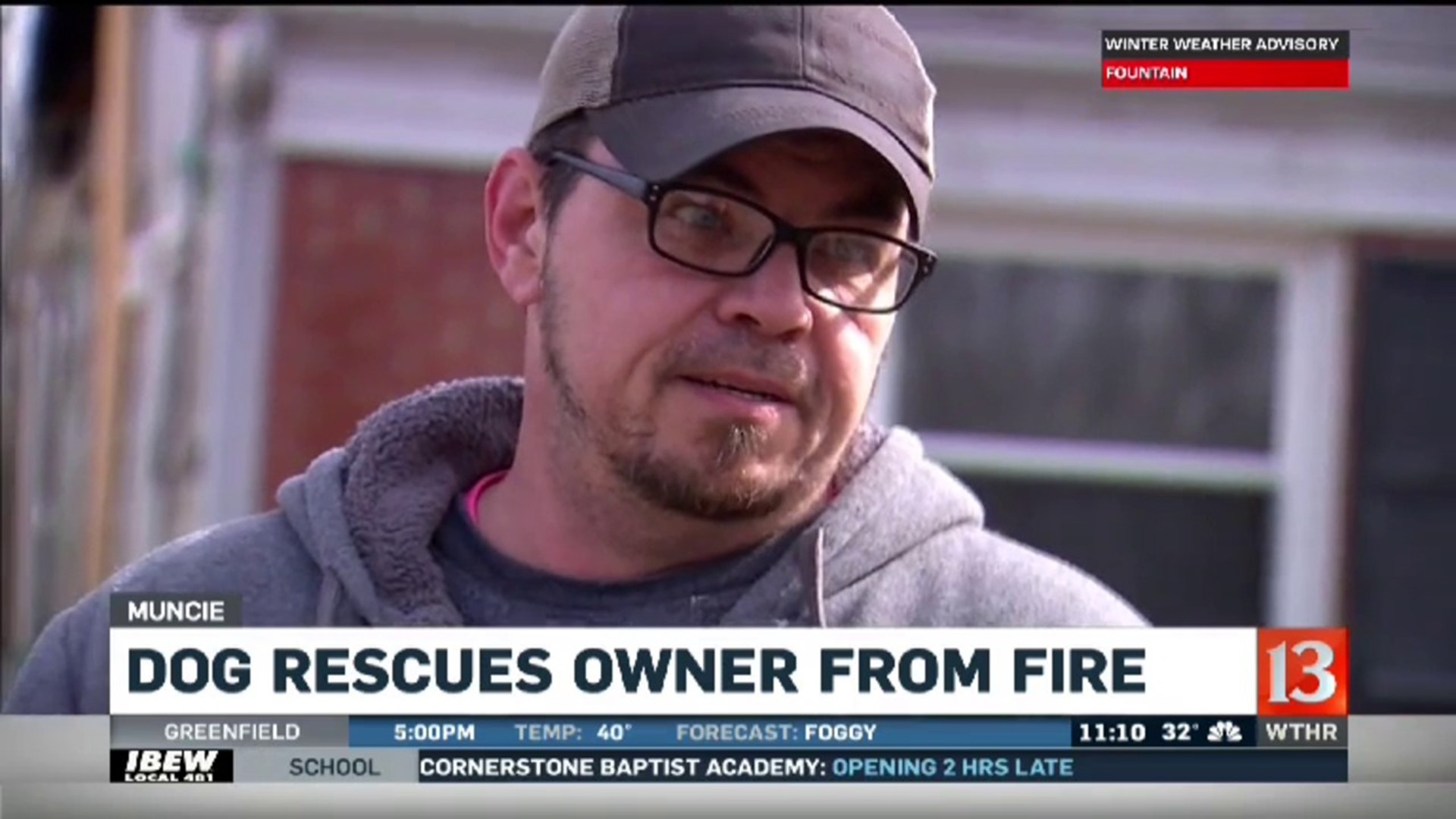 Dog Rescues Owner from Fire (1)