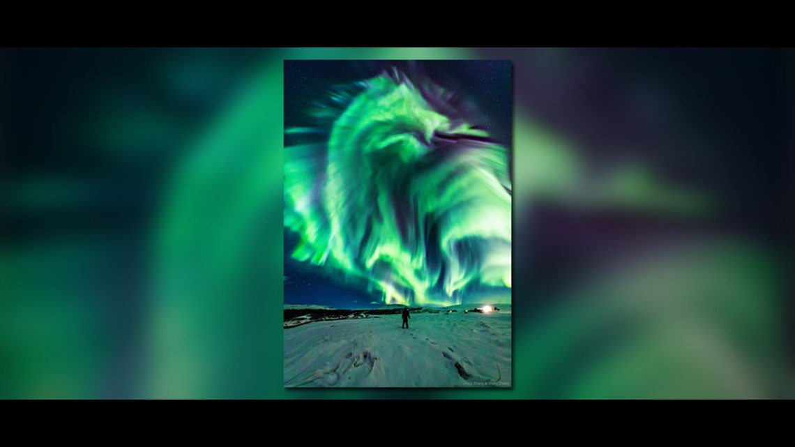 A DRAGON AURORA APPEARED IN THE SKY OVER ICELAND AND NASA IS A LITTLE CONFUSED visual data 7