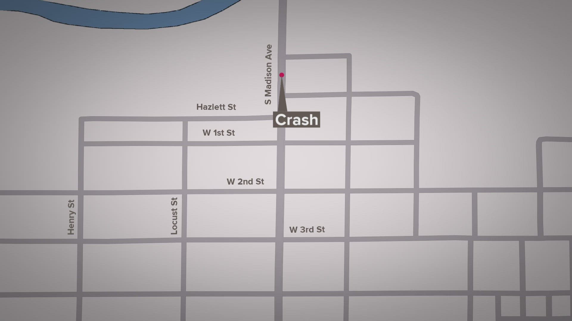 Anderson Police say the crash happened near the intersection of West 19th Street and Madison Avenue around 12:30 this afternoon.