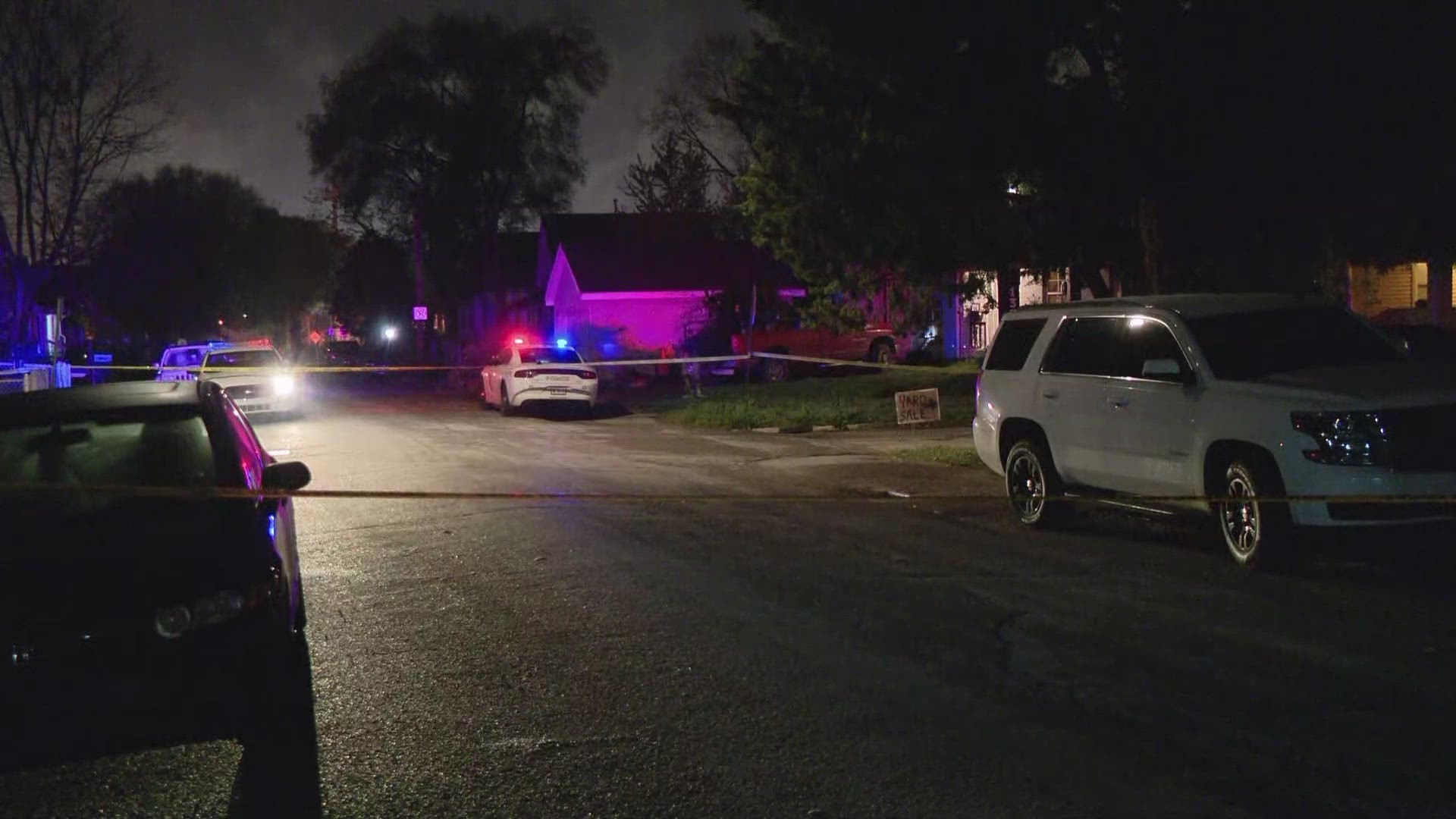 Two people were injured in a shooting that stemmed from a disturbance among family friends Tuesday night on the southwest side of Indianapolis.