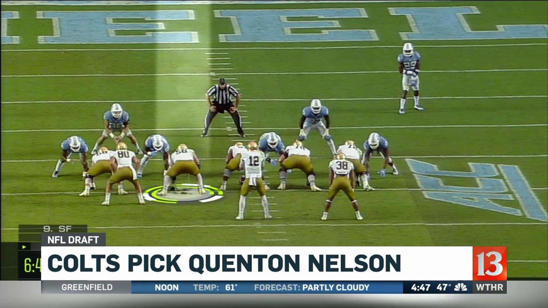 The Indianapolis Colts select Quenton Nelson sixth overall in the 2018 NFL  Draft, NFL Draft